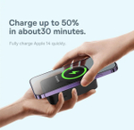 Внешний аккумулятор с магнитом повербанк PowerBank 20000mAh 20W чёрный Magnetik Mini BASEUS РРСХМ20