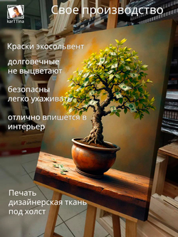 Картина "Символ двойного счастья", галерейная 50х70см 1шт.