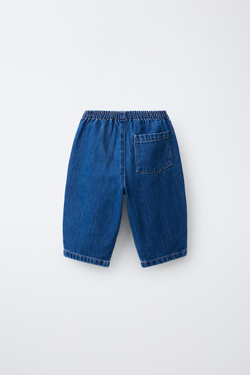 ZARA ДЖИНСЫ BAGGY, ВЫЦВЕТШИЙ СИНИЙ