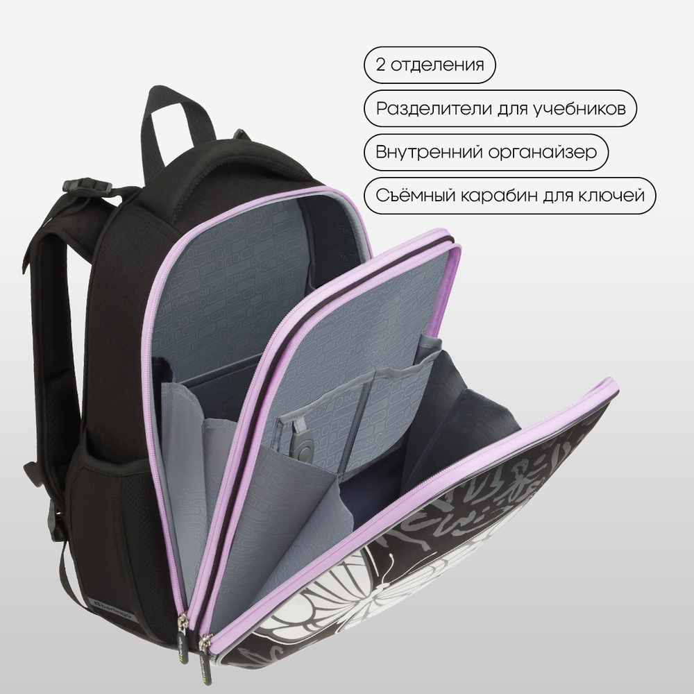 Ранец Berlingo Expert "Butterfly Effect" 37*28*16см, 2 отделения, 2 кармана, анатомическая спинка