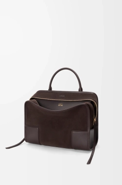 Loewe Большая сумка Amazona 180 из мягкой телячьей кожи, темно-каштановый