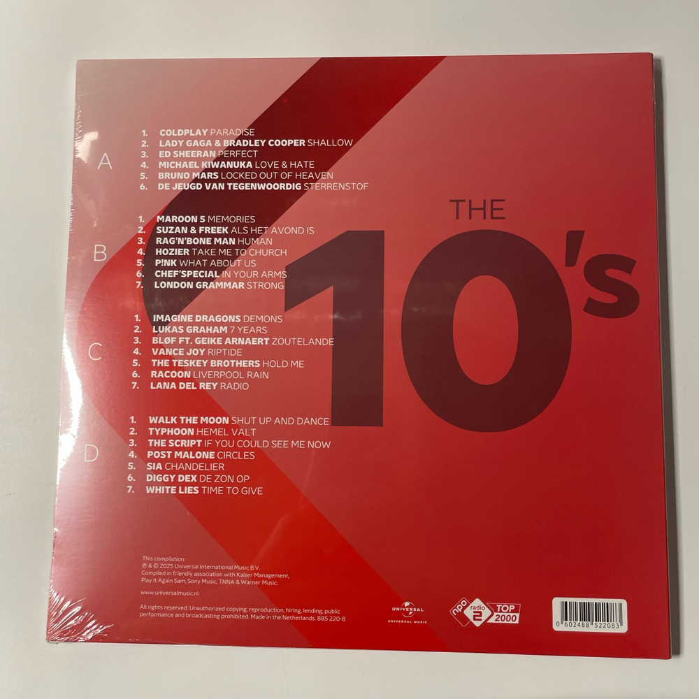 Виниловая пластинка LP Сборник Top 2000 The 10s (Нидерланды 2025) (Lady Gaga, Ed Sheeran, Pink, Post Malone и др)