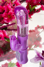 Вибратор с клиторальным стимулятором A-Toys by TOYFA High-Tech fantasy, TPE, фиолетовый, 22,4 см