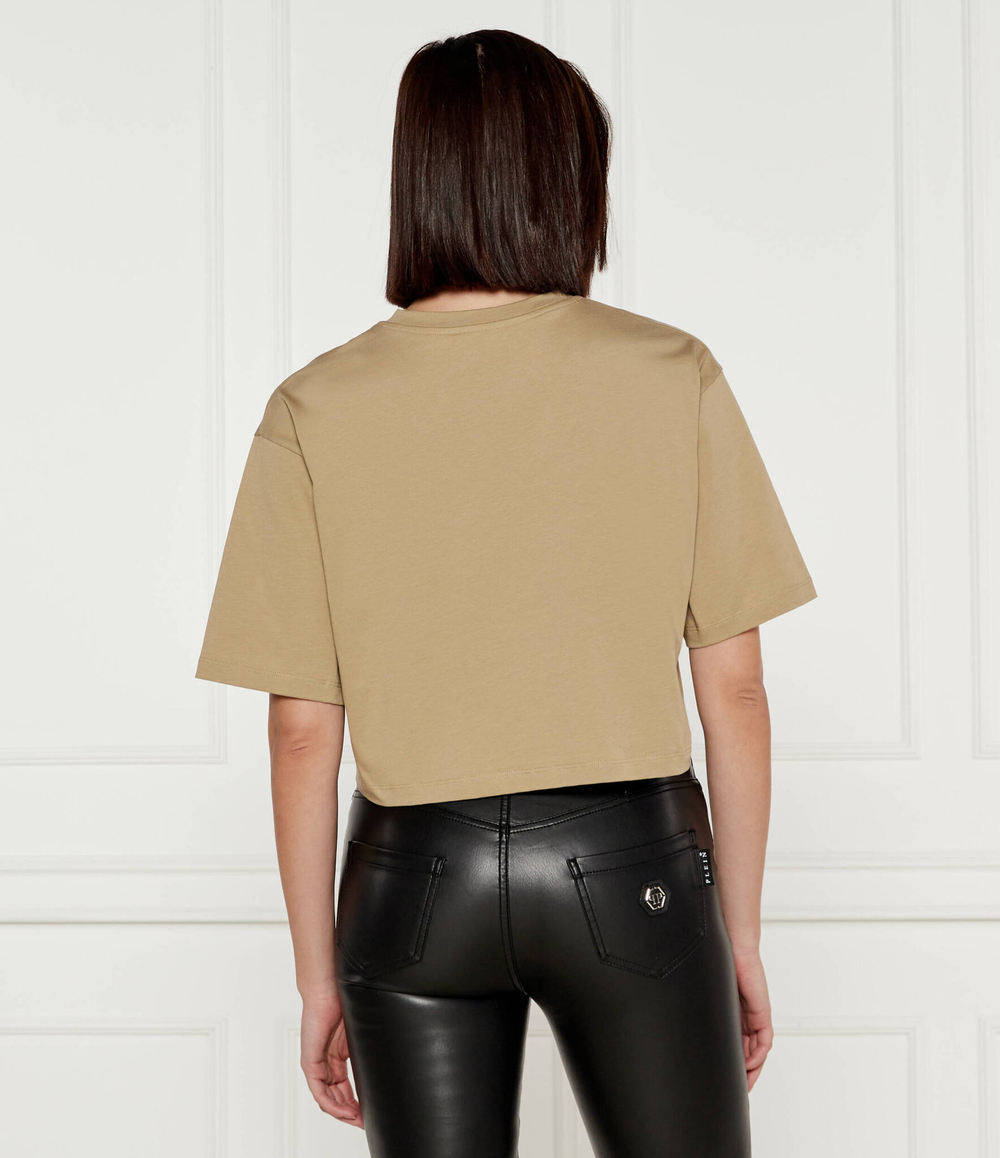 Футболка Balmain - бежевый(BF1EE020 BB02)