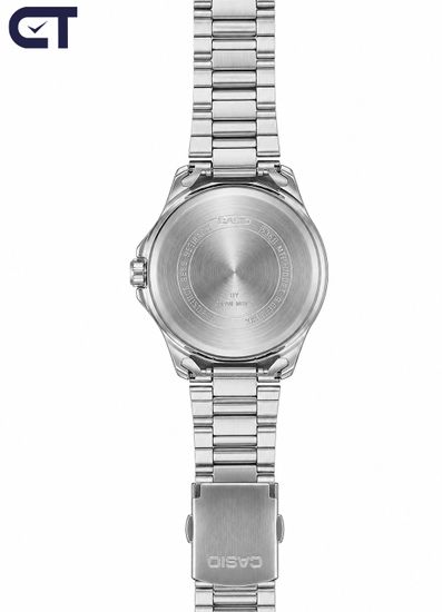 Casio MTP-V004D-1B2 General часы наручные мужские — чёрный циферблат с арабскими цифрами и стальным браслетом