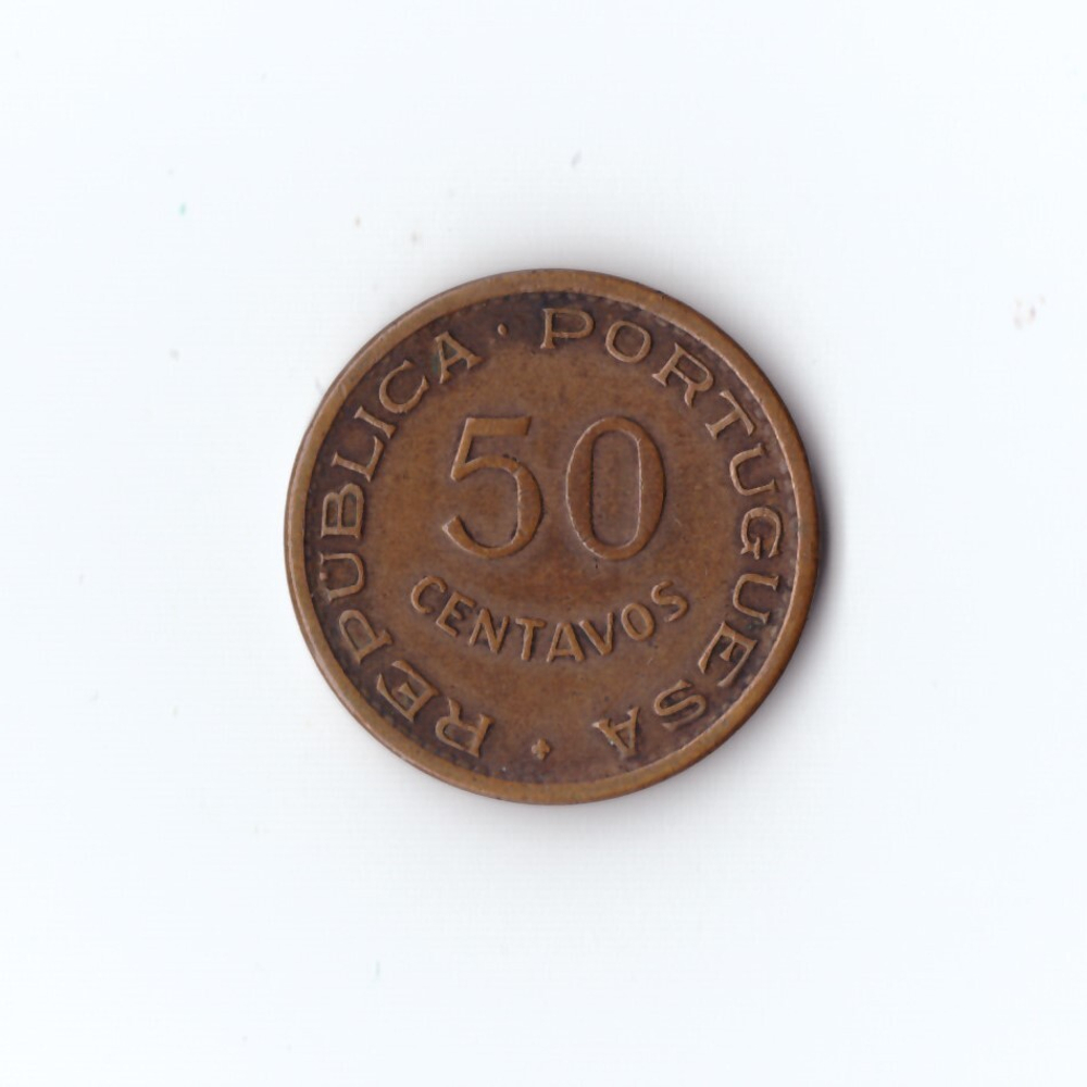 Португалия 50 сентаво 1968 г. Кабо-Верде. Редкая. XF