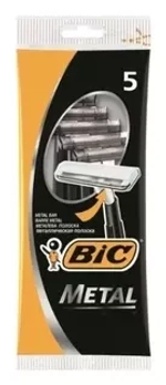 Станок для бритья одноразовый "BiC METAL" (черный) 5 шт