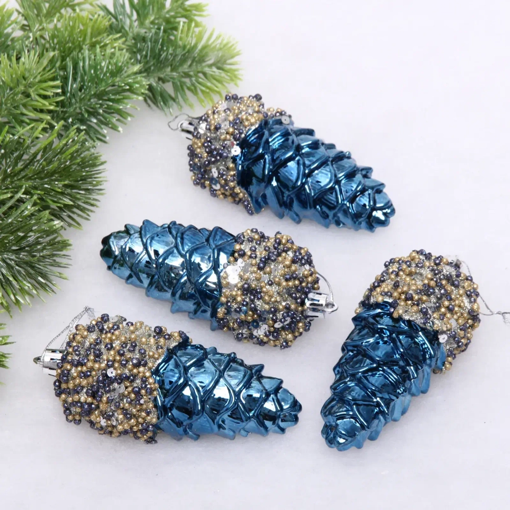 Набор украшений SHINE «Forest miracle» 11 см (4 шт.), night blue