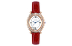 KANGOL Quartz Movement Genuine Leather Strap Watch Women"s Watch White Dial