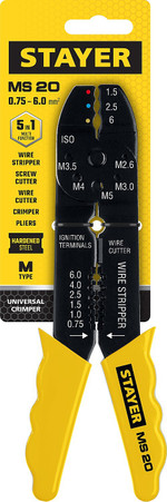STAYER MS-20, 0.75 - 6 мм2, многофункциональный стриппер, Professional (2265-21)