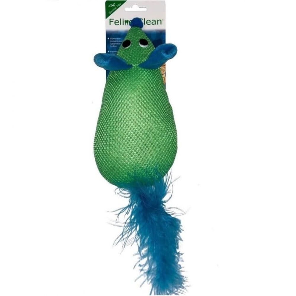 Feline Clean игрушка для кошек Dental Мышка, хвост с перьями WB23550 Feline Clean игрушка для кошек Dental Мышка, хвост с перьями WB23550