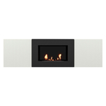 Каминокомплект: Тумба с биокамином Firelight BFP/P-1400L белая+набор керамических дров ель