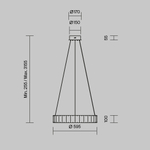 Подвесная светодиодная люстра Maytoni Majesty MOD517PL-L30BS3K