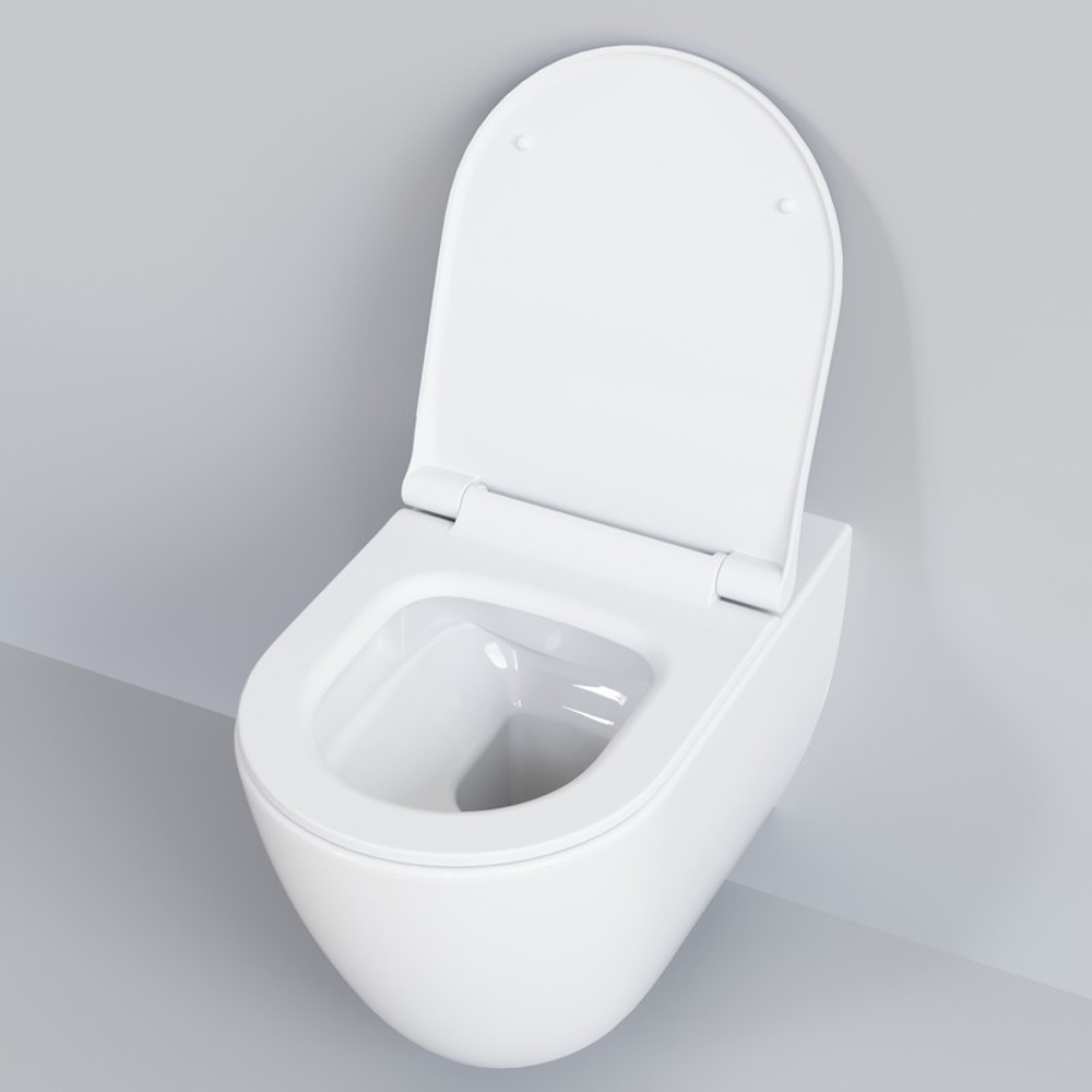 Унитаз Queen 113T20001R (570*360*400) БЕЛЫЙ подвесной БЕЗОБОДКОВЫЙ, 1 место