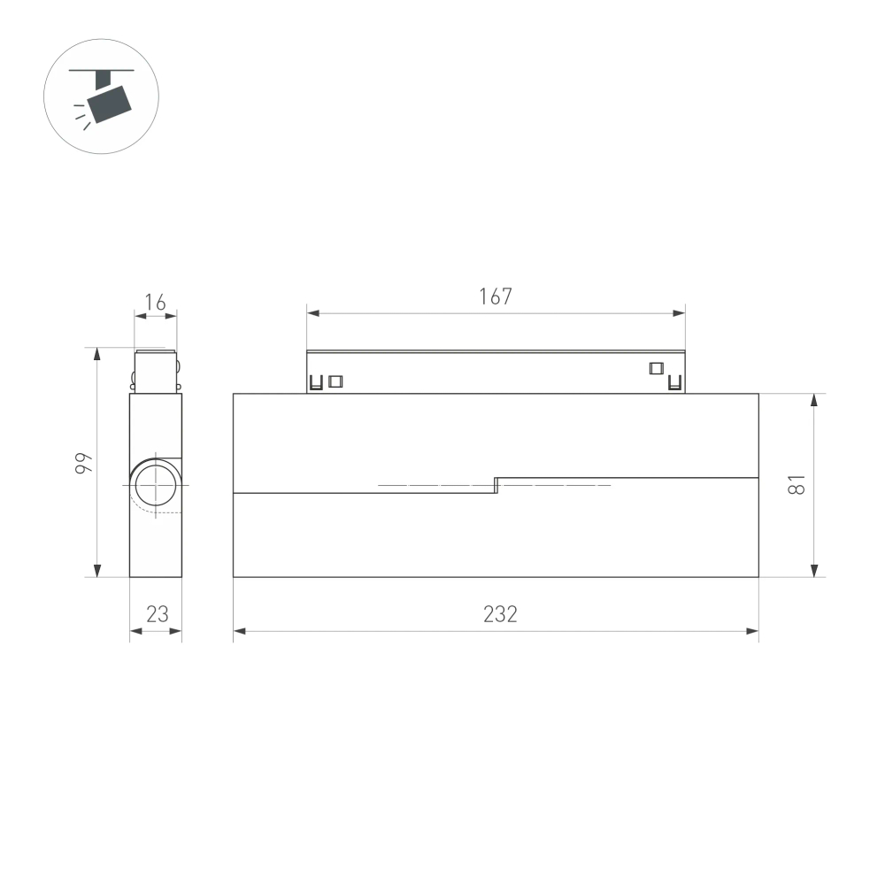 Светильник MAG-ORIENT-FLAT-FOLD-S230-12W Warm3000 (WH, 80 deg, 48V) (Arlight, IP20 Металл, 5 лет) 035859(1)