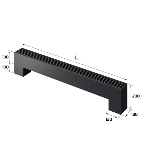 Конвектор напольный Royal Thermo STEP-130/130/900-2-N-BL-LG-BL