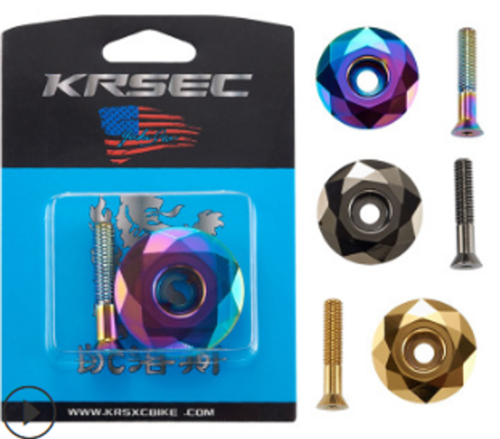 Крышка рулевой колонки KRSEC, болт 7075-T6, хром, вес 10гр