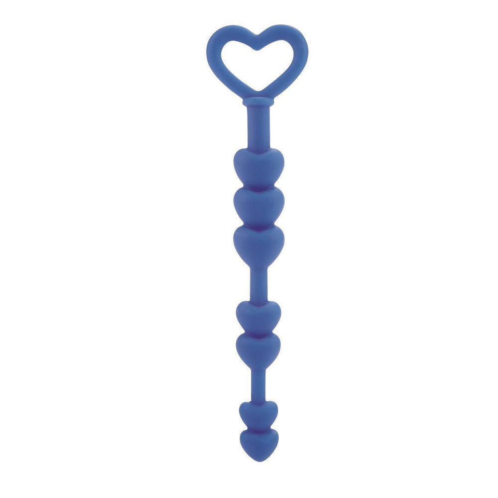 Синие анальные бусы Lia Love Beads - 17,8 см. (Цвет: синий)