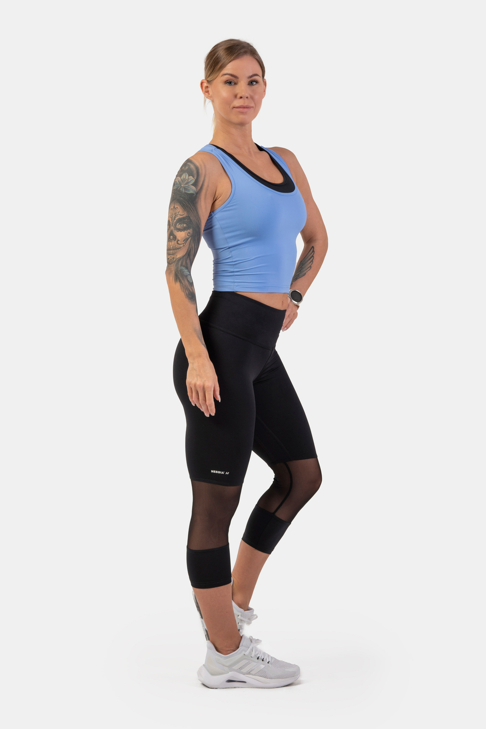Майка SPORTY SLIM-FIT CROP TANK TOP 422 Голубая