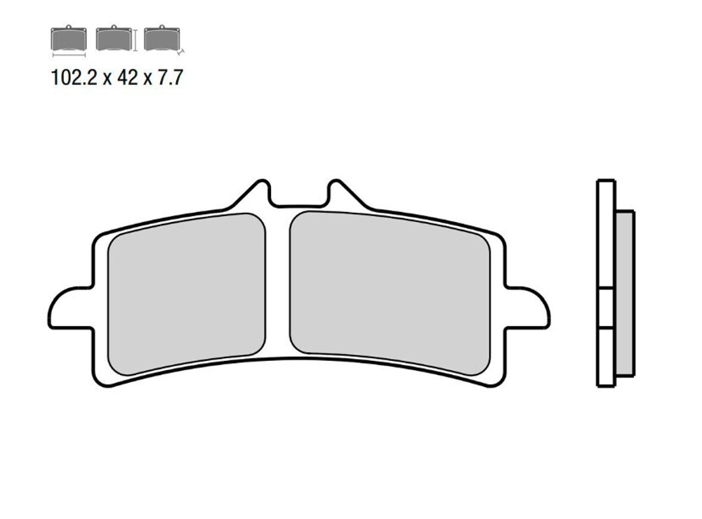 Brembo Колодки тормозные Racing Z04 M497Z04 / 107A48639 (1 суппорт)