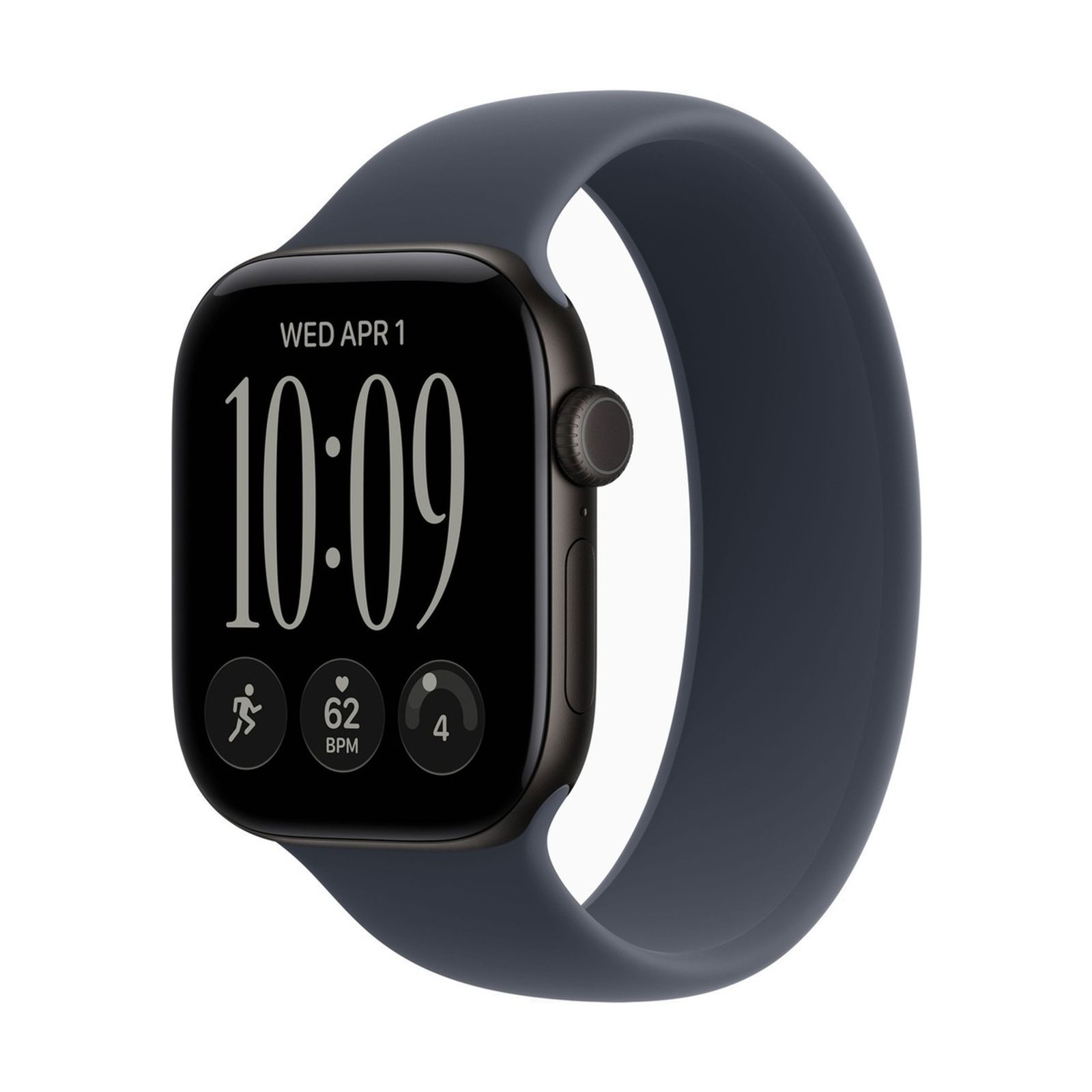 Смарт-часы Apple Watch Series 12 GPS 42mm Black Aluminium, Navy Blue Solo Loop