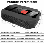 Устройство пусковое портативное бустер с компрессором 26800mAh 1000A  GKFLY GG-JS-16E-G