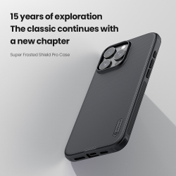 Усиленный двухкомпонентный чехол от Nillkin для iPhone 16 Pro Max, серия Super Frosted Shield Pro