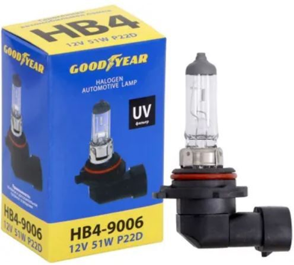 Автолампа 12V HB4 51W P22d Goodyear