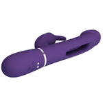 Сиреневый вибратор-кролик 23,2см с фингерингом Pretty Love Twinkled Tenderness Kampas Flicking Vibrator Rabbit BW-500025-2