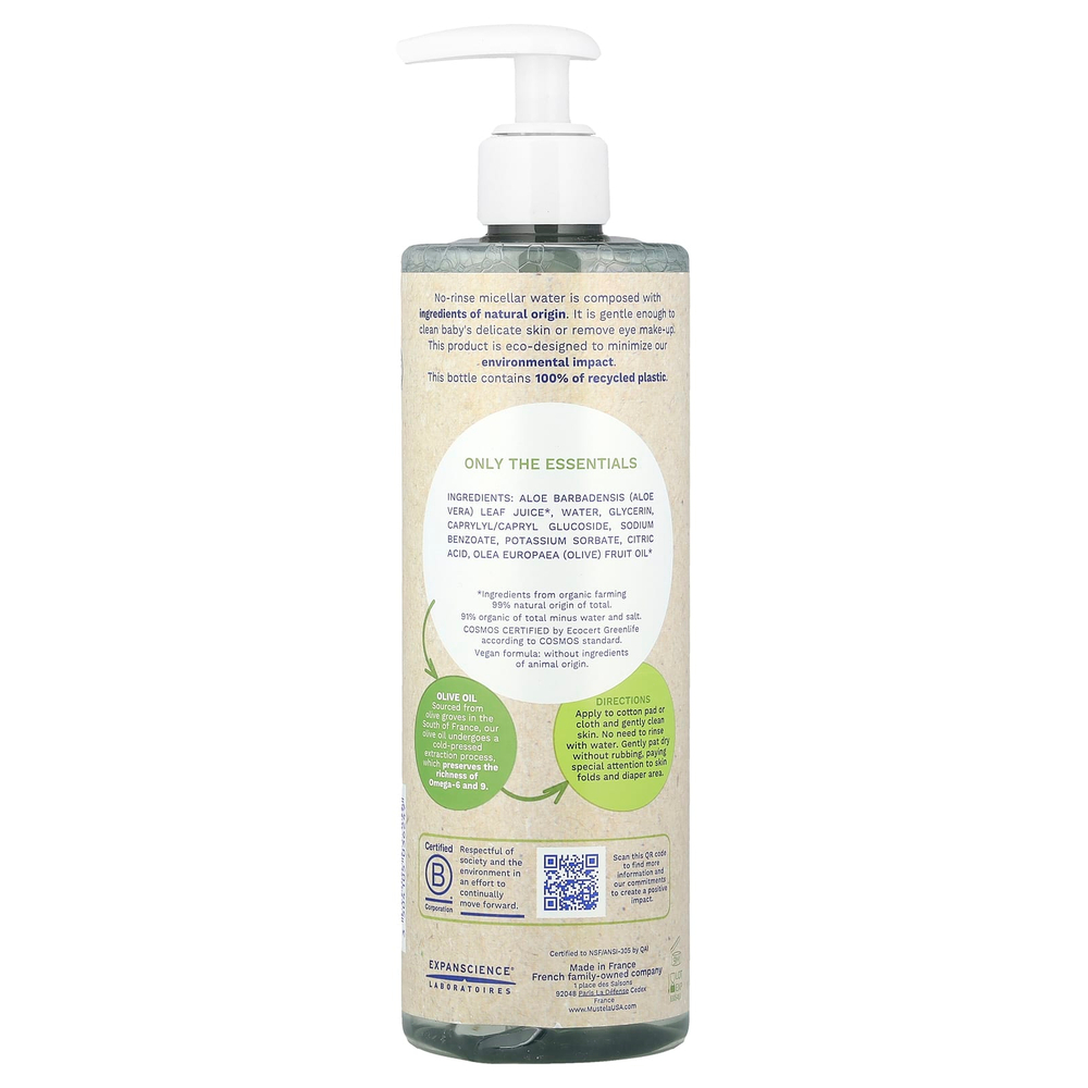 Mustela, Мицеллярная вода, для лица и тела, без отдушек, 400 мл (13,52 жидк. Унции)
