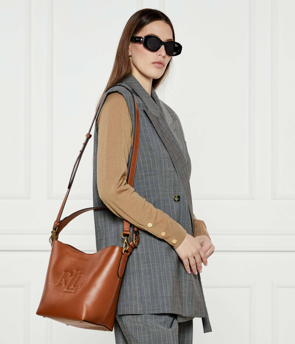 Кожаная сумка через плечо WITLEY LAUREN RALPH LAUREN - коричневый(431950855)