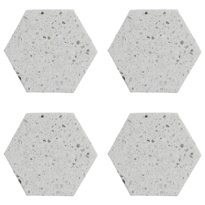 Набор из 4 подставок из камня elements hexagonal 10 см