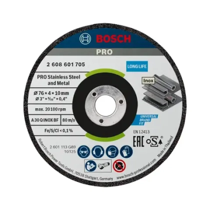 Круг шлифовальный 76х10х4 мм Expert for INOX BOSCH 2608601705