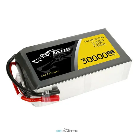 АКБ Gens Ace Tattu 30000mAh 22.2V 25C 6S1P Lipo Battery Pack