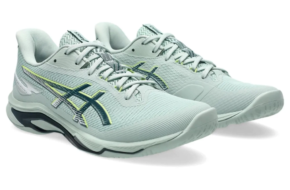 Мужские кроссовки для сквоша/бадминтона Asics Netburner Ballistic FF 4 - lichen rock/tranquil teal
