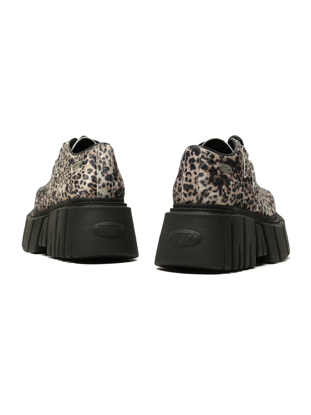 Женские Ботинки Leopard Faux Fur Creepers