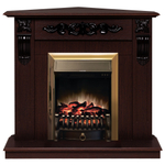 Каминокомплект Real Flame Dominica Corner DN с очагом Fobos Lux Brass (угловой)