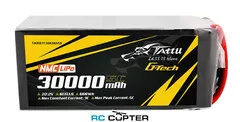 АКБ Gens Ace Tattu NMC 30000mAh 22.2V 5C 6S1P G-Tech Semi-solid state Lipo battery (полутвердотельная) 280Wh/kg XT90-S