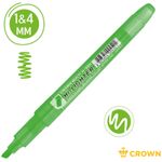 Выделитель текста 1-4мм, Crown, зелёный