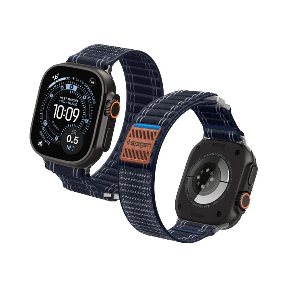 Ремешок Spigen WBF0 Band для Apple Watch 8 / 9 / 10 / 11 / SE / ULTRA (44 / 45 / 46 / 49 MM) темно-синий
