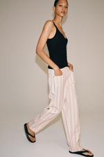 ЗАУЖЕННЫЕ ДЖИНСЫ В ПОЛОСКУ СО СРЕДНЕЙ ПОСАДКОЙ — ZW COLLECTION — ZARA