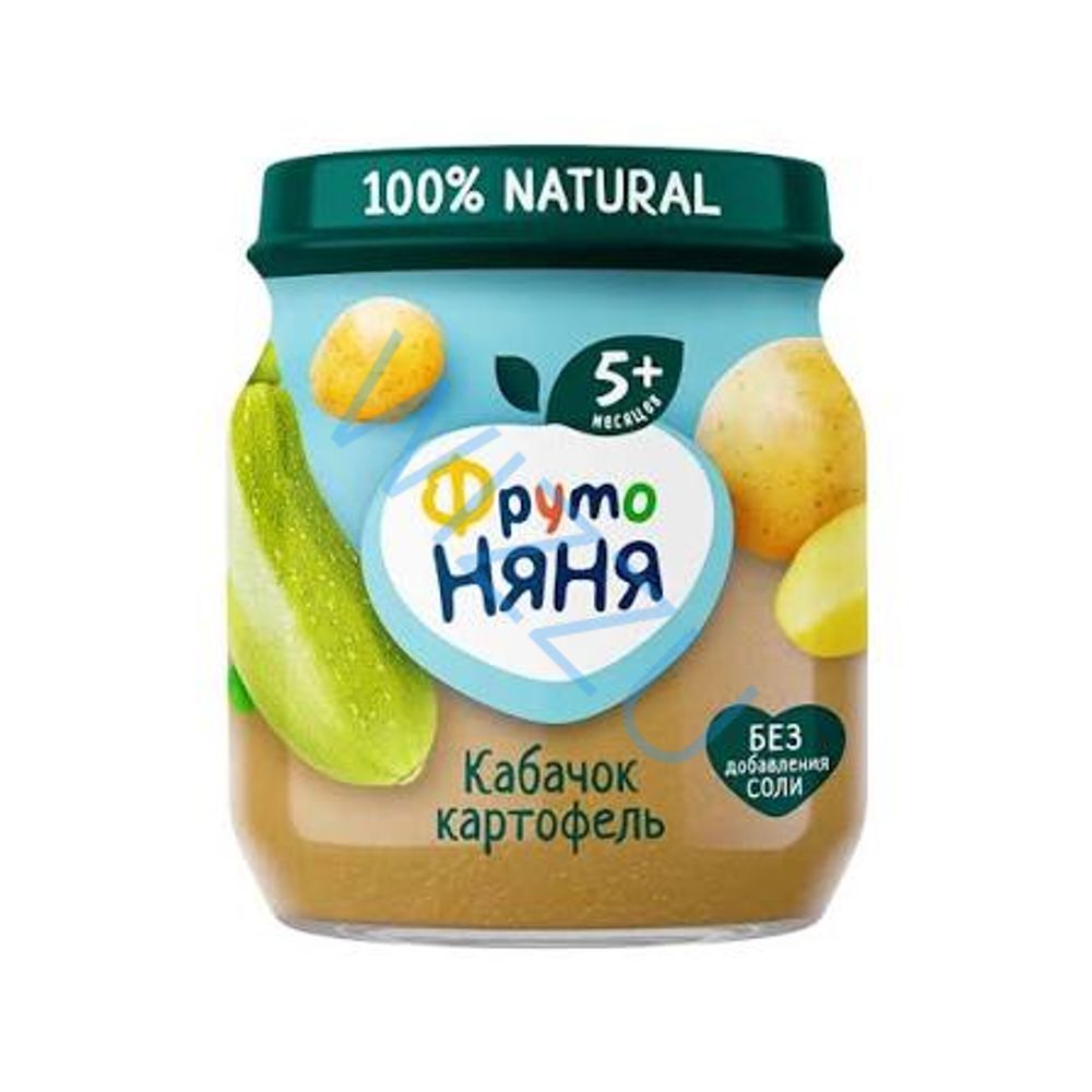 Пюре овощное ФрутоНяня из кабачков и картофеля, 110 г