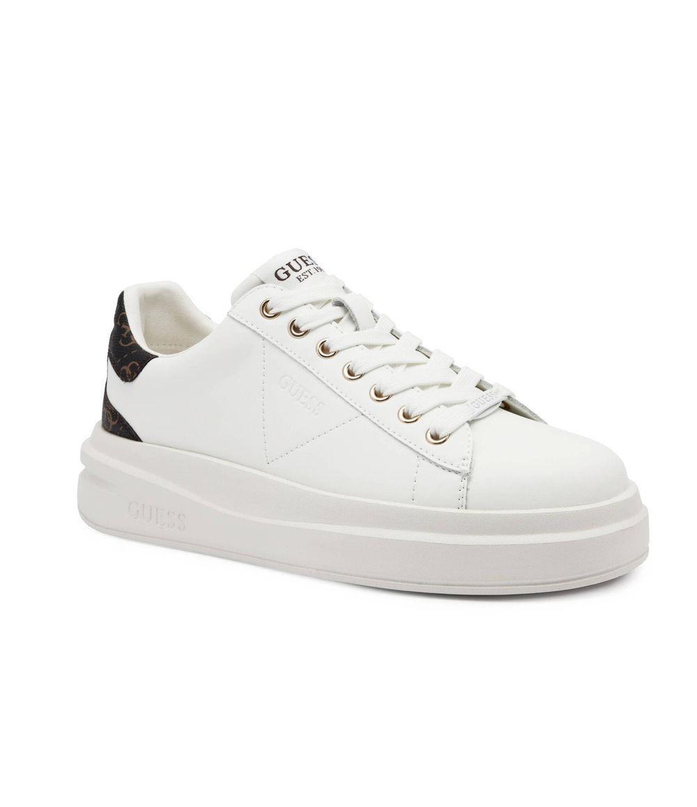 Кожаные кроссовки elbina Guess - белый(FLJELB FAL12)