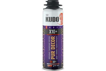 яяКлей-пена монтажный и стыковочный Kudo PUR DECOR X10+ (650мл) под пистолет