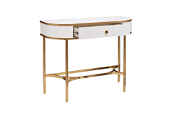 Консоль с 1 ящиком 100x40x78см Garda Decor белая с золотом