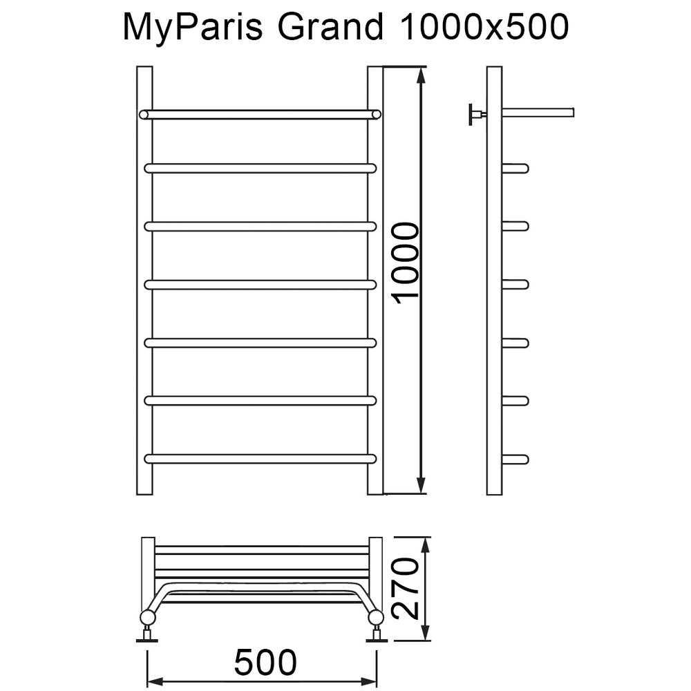 Полотенцесушитель MYFREA My Paris (Grand) 100/50