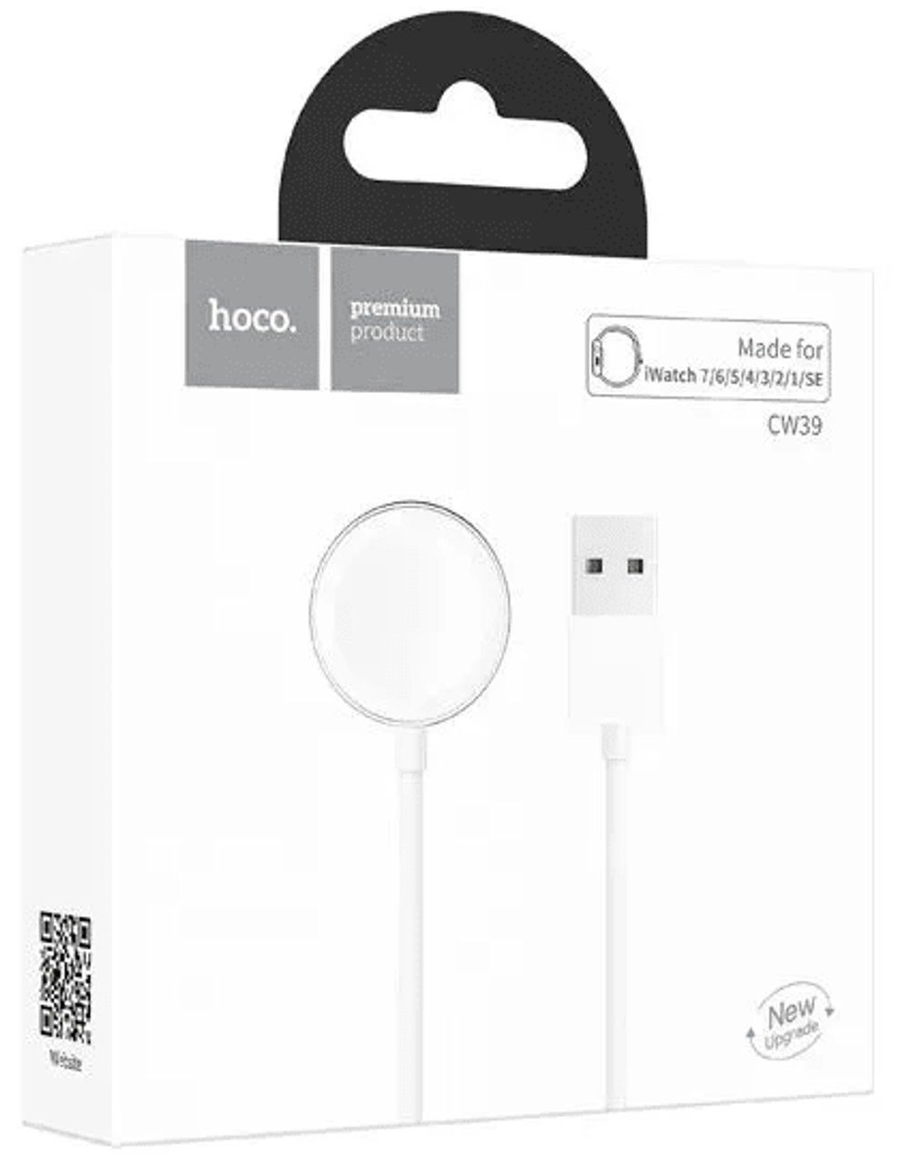 Беспроводное зарядное устройство для Apple Watch Hoco CW39 магнитное 1.2м 1A белое