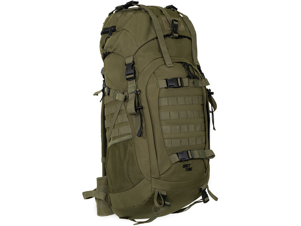 Рюкзак ShotTime Tactical 50л, ПВХ 600D, MOLLE, олива, ST-BP-230 17-OD