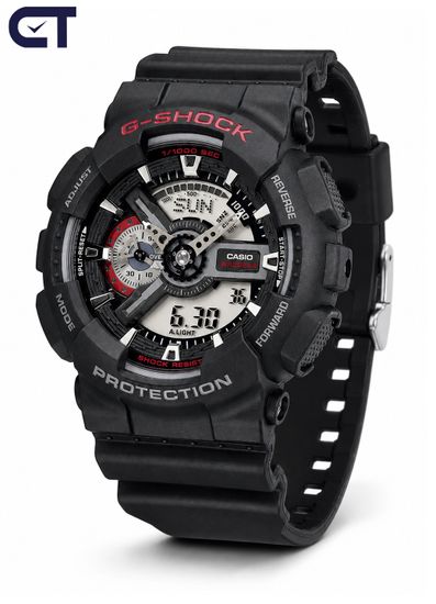 CASIO GA-110-1ADR G-SHOCK мужские наручные часы — культовая крупная аналогово-цифровая G-SHOCK с WR200