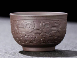 268132 Пиала ИСИН "Майя", 75мл, глина, коричневая